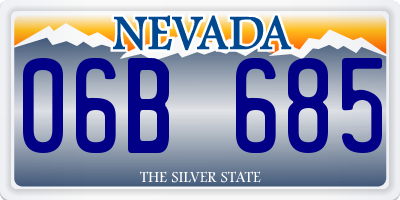 NV license plate 06B685