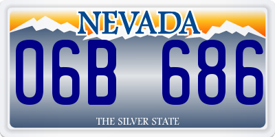 NV license plate 06B686