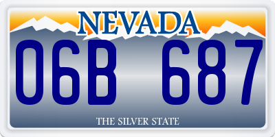 NV license plate 06B687