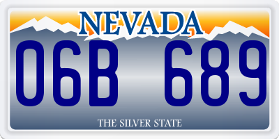 NV license plate 06B689
