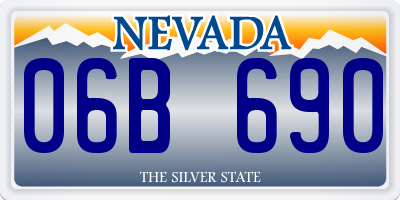 NV license plate 06B690