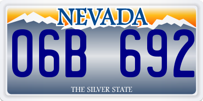 NV license plate 06B692