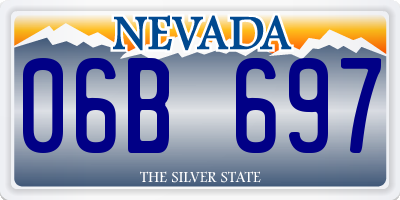 NV license plate 06B697