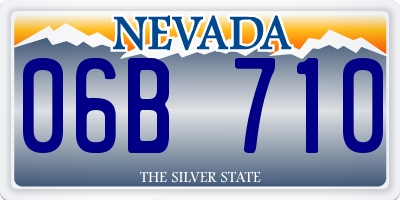 NV license plate 06B710