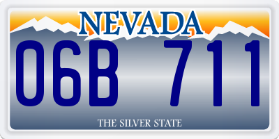 NV license plate 06B711