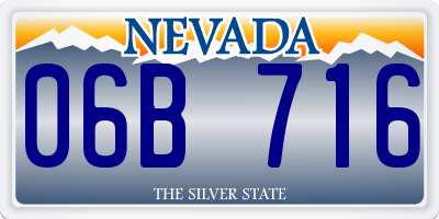 NV license plate 06B716