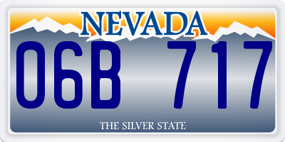 NV license plate 06B717