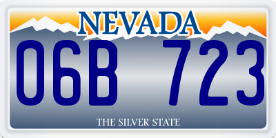 NV license plate 06B723