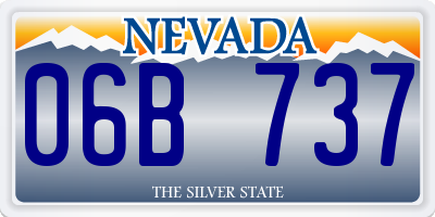 NV license plate 06B737