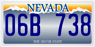 NV license plate 06B738