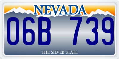 NV license plate 06B739