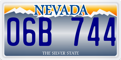 NV license plate 06B744