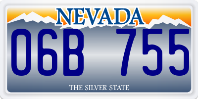 NV license plate 06B755