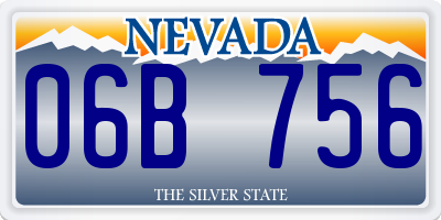 NV license plate 06B756