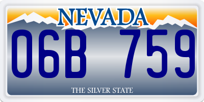 NV license plate 06B759