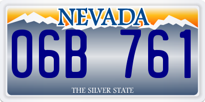 NV license plate 06B761