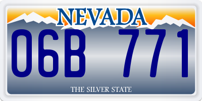 NV license plate 06B771