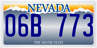 NV license plate 06B773