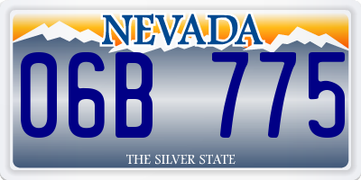NV license plate 06B775