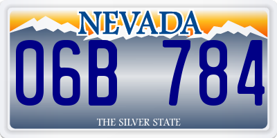 NV license plate 06B784