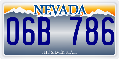 NV license plate 06B786