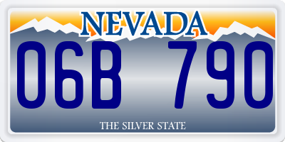 NV license plate 06B790