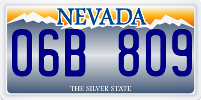 NV license plate 06B809