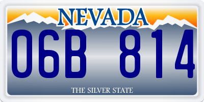 NV license plate 06B814