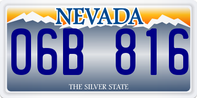 NV license plate 06B816
