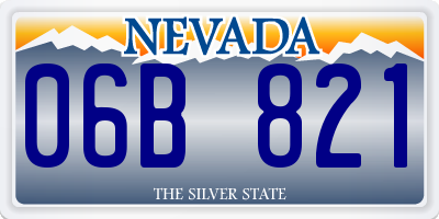 NV license plate 06B821