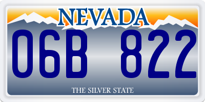 NV license plate 06B822