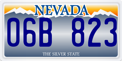 NV license plate 06B823