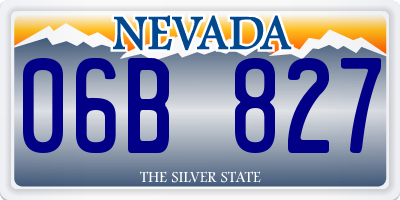 NV license plate 06B827
