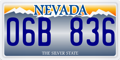 NV license plate 06B836