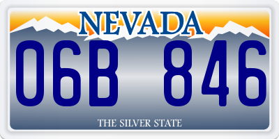 NV license plate 06B846