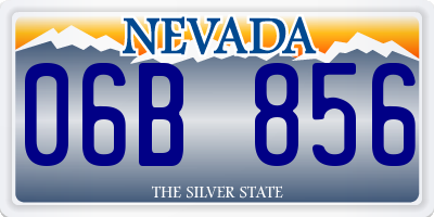 NV license plate 06B856