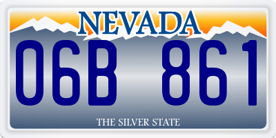 NV license plate 06B861