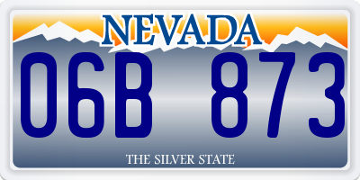 NV license plate 06B873