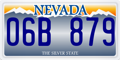 NV license plate 06B879