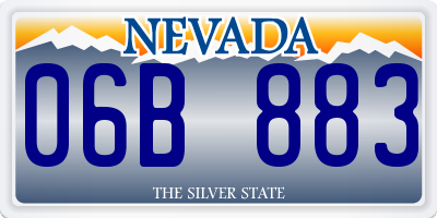 NV license plate 06B883