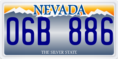 NV license plate 06B886