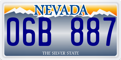 NV license plate 06B887