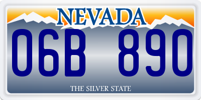 NV license plate 06B890