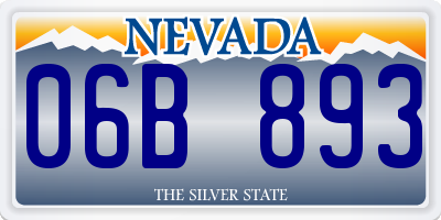 NV license plate 06B893