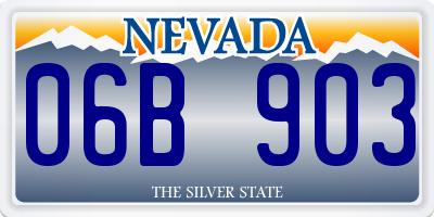 NV license plate 06B903