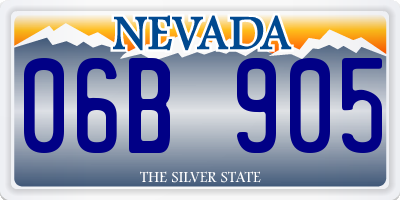 NV license plate 06B905