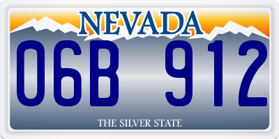 NV license plate 06B912