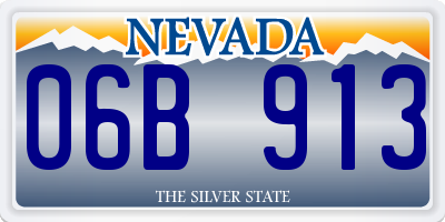 NV license plate 06B913