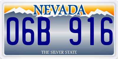 NV license plate 06B916