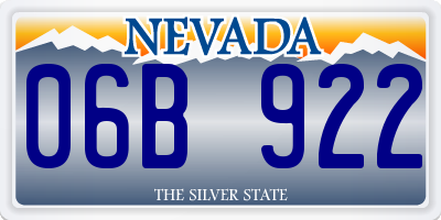 NV license plate 06B922